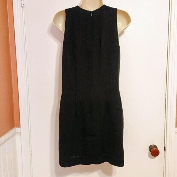 H&M Black Fringe Sleeveless Bodycon Dress Size 4 - Picture 7 of 13